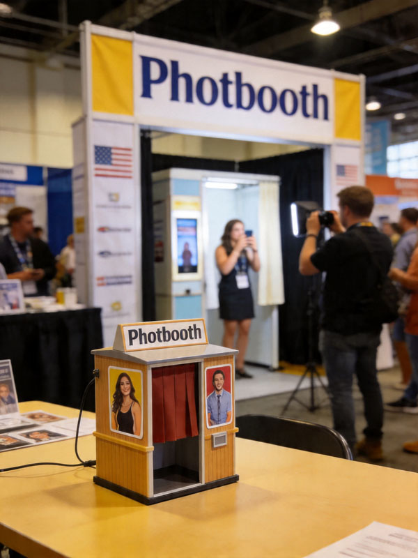 Large-screen self-service photo booth