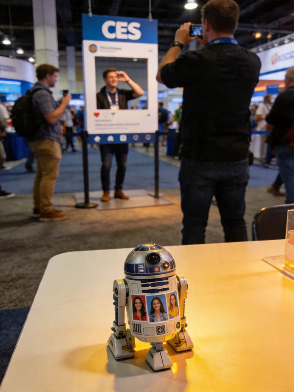 Photo booth machine in event environment